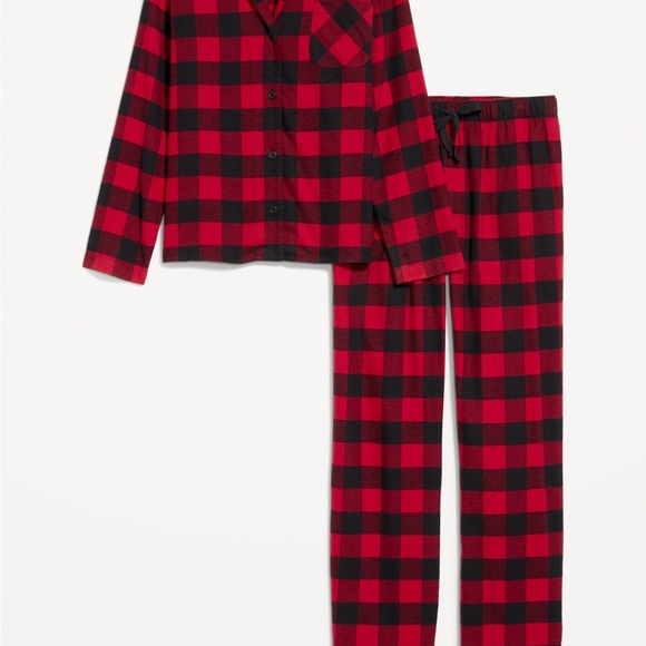 Red and Black Plaid Womens Pajamas - Picture 3 of 4